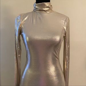 H&M gold turtle neck